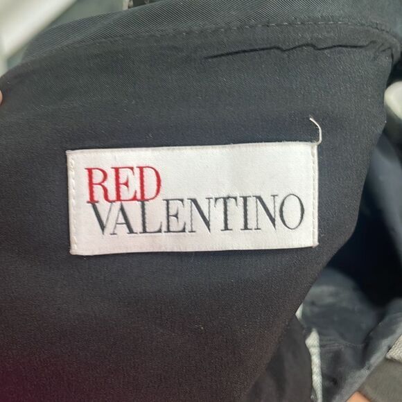 Red Valentino Black Lace Print Striped Jacket - Picture 4 of 4